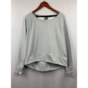 Champion Womens Duo Dry Sweatshirt L Light Gray
